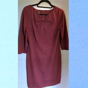 Talbots Maroon Shift Dress- Size 10